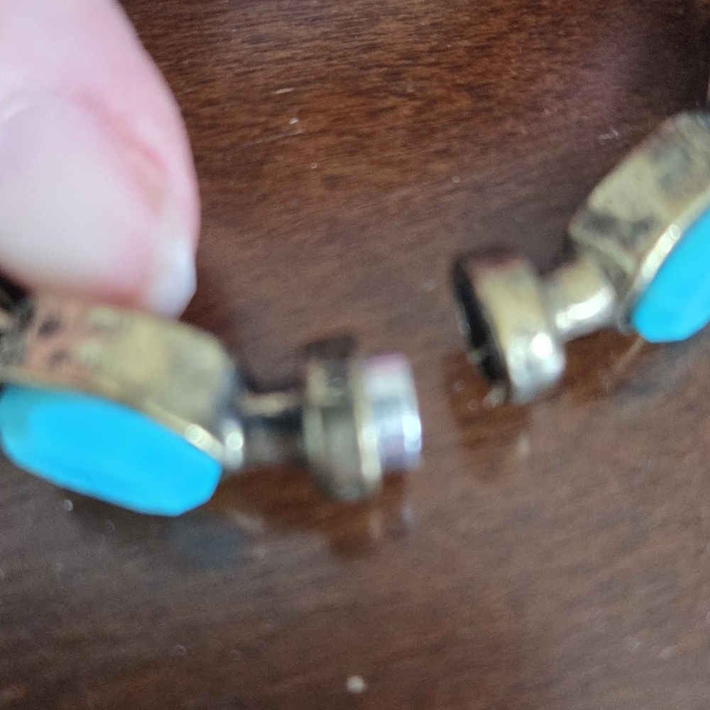 Chico’s Turquoise & Brass Cuff Bracelet – Magnetic Closure, NWT - Picture 3 of 5
